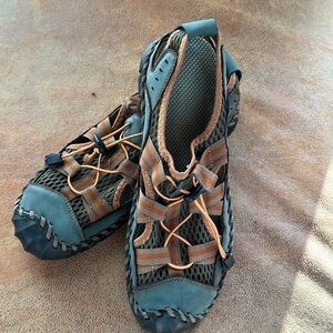 NWOB Men’s Mesh Toggle tightening Outdoor Rubber sole water Sandals size 45